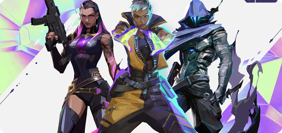 Valorant-gameplay waarin tactische first-person shooter-actie te zien is, waarbij agenten hun vaardigheden inzetten tijdens een competitieve wedstrijd